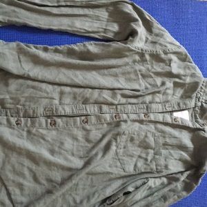 army green button up flannel